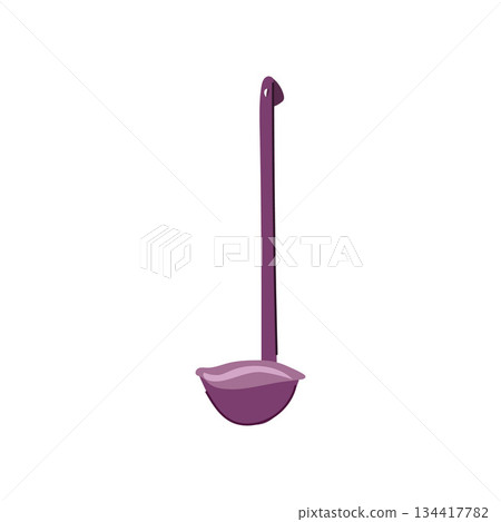 Purple kitchen ladle tool for cooking and serving food 134417782