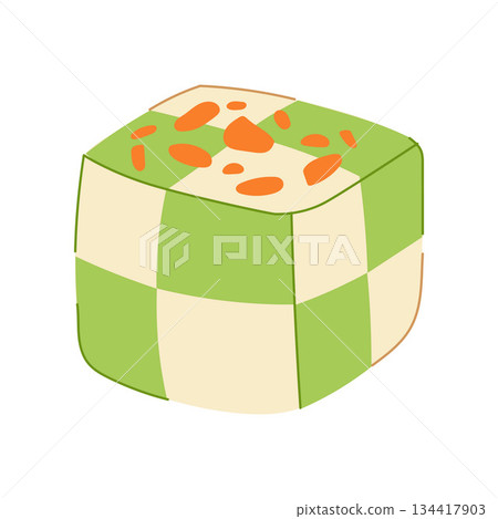 Indian milk sweet barfi with pistachio and saffron Indian milk sweet barfi with pistachio and saffron 134417903