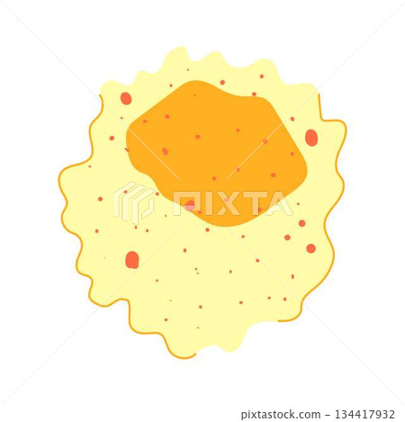 Immune cell illustration representing body defense mechanism 134417932