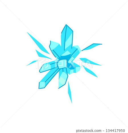 Ice crystal blast effect vector illustration design 134417950