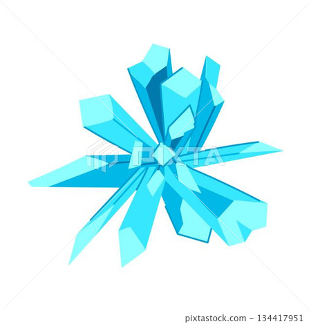 Blue crystal blast depicting frozen energy bursting Blue crystal blast depicting frozen energy bursting 134417951