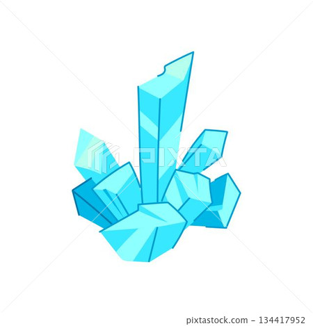Ice crystal shard formation growing abstract design 134417952