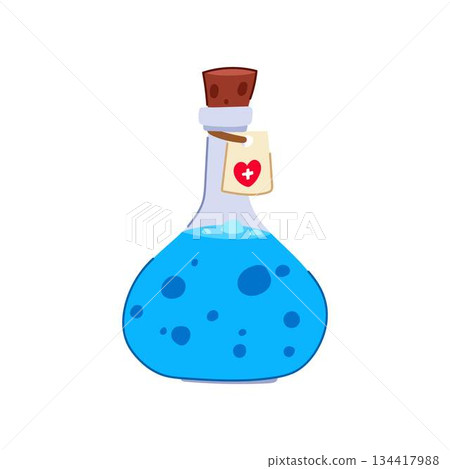 Fantasy health potion representing healing and recovery Fantasy health potion representing healing and recovery 134417988