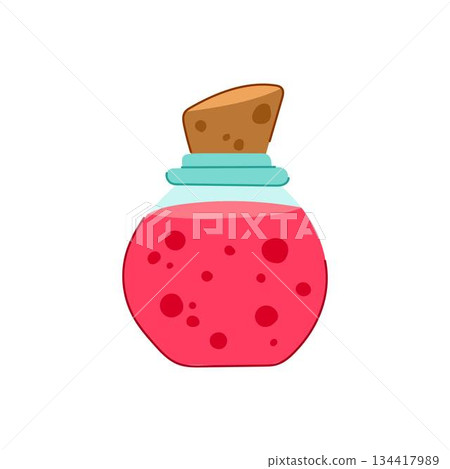 Game item health potion in a round bottle 134417989