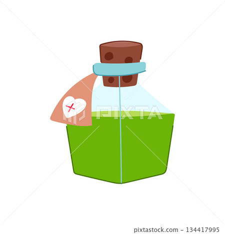 Health potion representing life, recovery, and magic Health potion representing life, recovery, and magic 134417995
