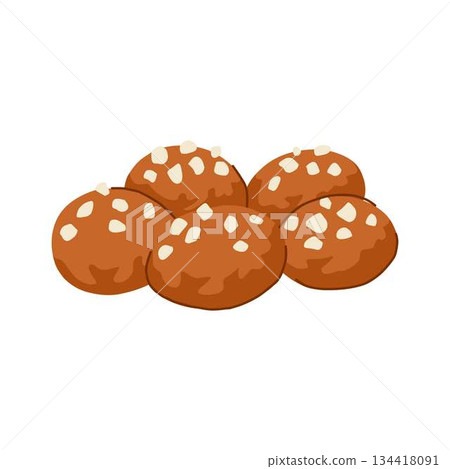 Greek loukoumades dessert creating a delicious sweet snack concept 134418091