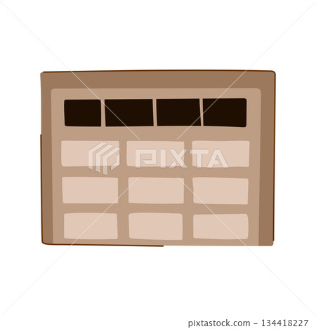 Garage door flat vector illustration design Garage door flat vector illustration design 134418227