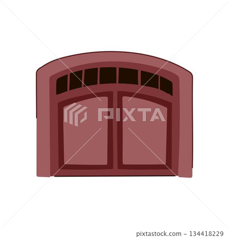 Garage door creating entrance to building structure Garage door creating entrance to building structure 134418229