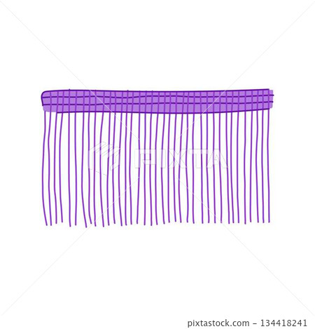 Purple fringe hanging object illustration on white background 134418241