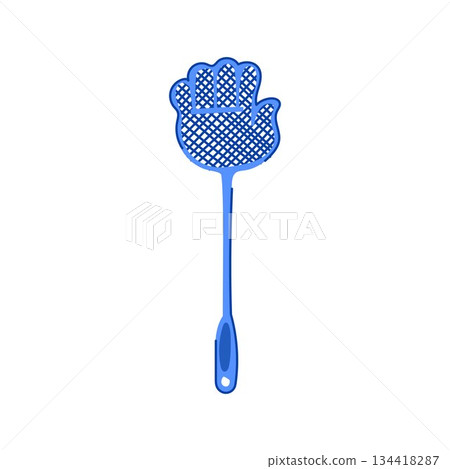 Blue plastic fly swatter preventing insect pests control Blue plastic fly swatter preventing insect pests control 134418287
