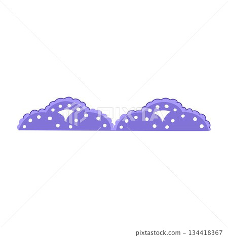 Purple lace trim divider with white polka dots Purple lace trim divider with white polka dots 134418367
