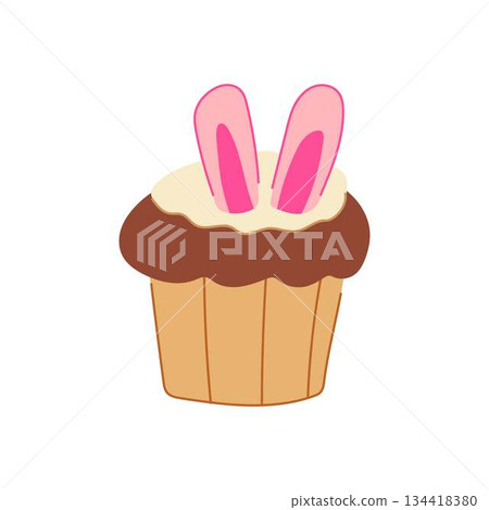 Easter bunny cupcake decorating sweet holiday dessert 134418380