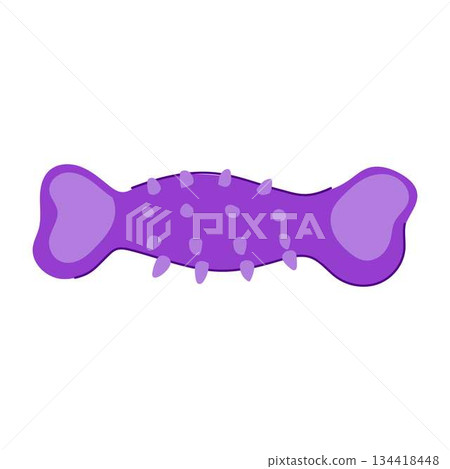Purple bone shape dog toy for chewing and playing Purple bone shape dog toy for chewing and playing 134418448