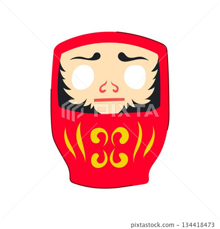 Daruma doll representing japanese culture and good luck 134418473