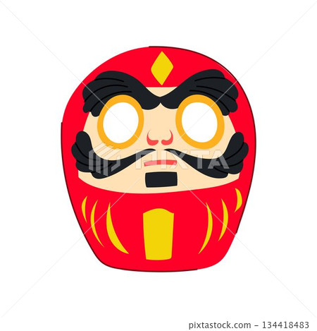 Daruma doll representing japanese culture, good luck, and goal setting 134418483