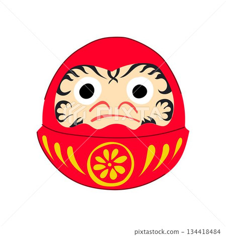 Japanese daruma doll symbolizing luck and goal fulfillment 134418484