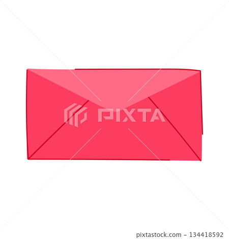 Closed red envelope waiting for important message delivery 134418592