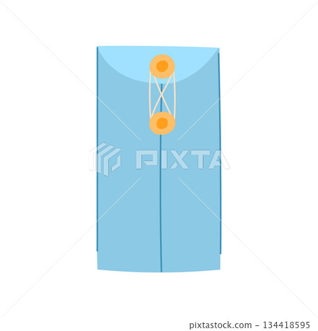 Light blue closed envelope securing important documents 134418595