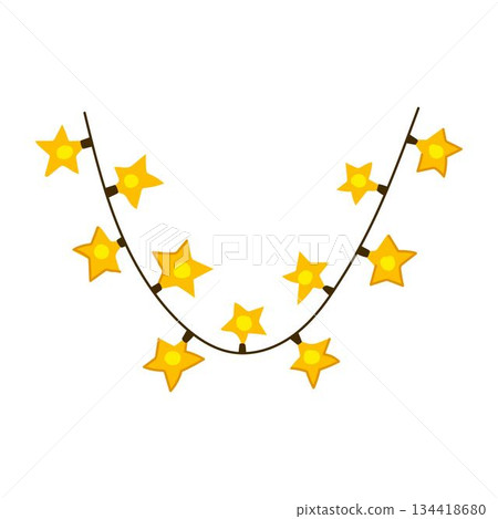 Christmas star lights garland decorating holiday season 134418680
