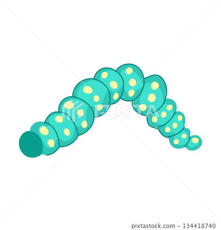 Green caterpillar arc showing growth and transformation concept 134418740