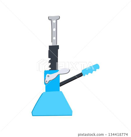Car jack lifting vehicle for automotive repair service 134418774