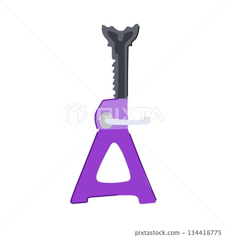 Car jack stand supporting vehicle for maintenance Car jack stand supporting vehicle for maintenance 134418775