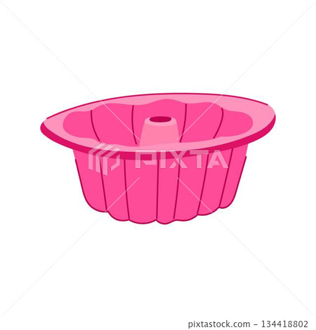 Pink silicone baking bundt cake pan for kitchen Pink silicone baking bundt cake pan for kitchen 134418802