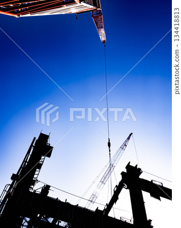Construction site erection work 134418813