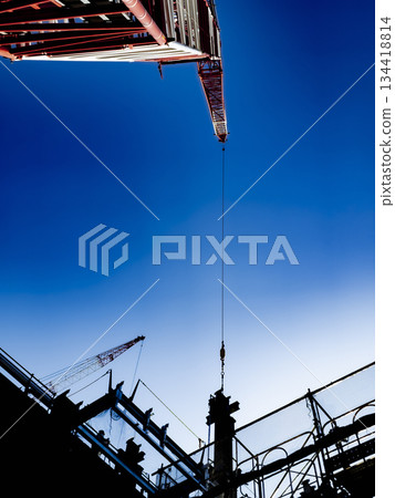 Construction site erection work 134418814
