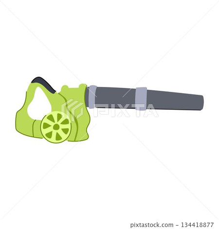 Green garden leaf blower cleaning tool 134418877