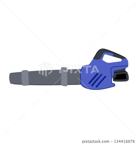 Portable leaf blower cleaning garden yard equipment operating 134418878