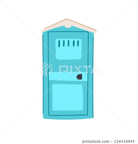 Portable toilet presenting a temporary outdoor restroom solution Portable toilet presenting a temporary outdoor restroom solution 134418945