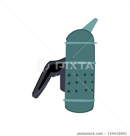 Beekeeping bee smoker tool for apiary work flat illustration Beekeeping bee smoker tool for apiary work flat illustration 134418991