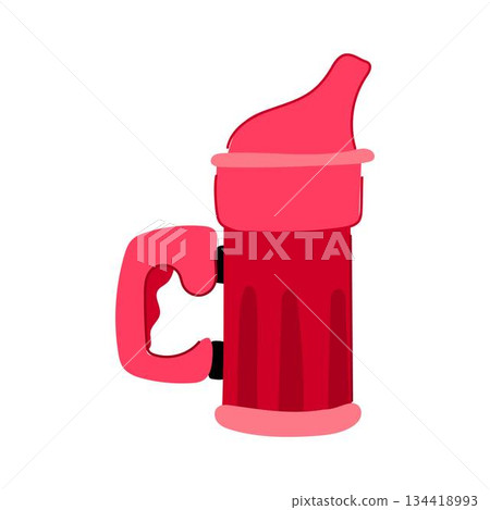 Baby drinking bottle with spout and handle Baby drinking bottle with spout and handle 134418993