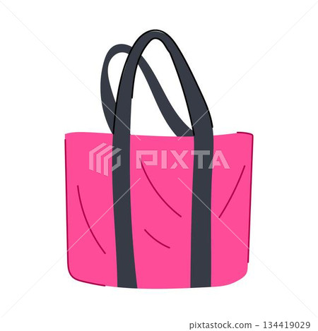 Pink tote bag for beach holiday traveling Pink tote bag for beach holiday traveling 134419029