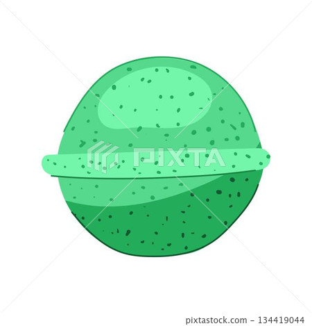 Green bath bomb for spa relaxation and self care 134419044