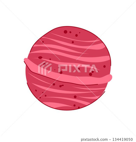 Pink bath bomb with rings for self care concept 134419050