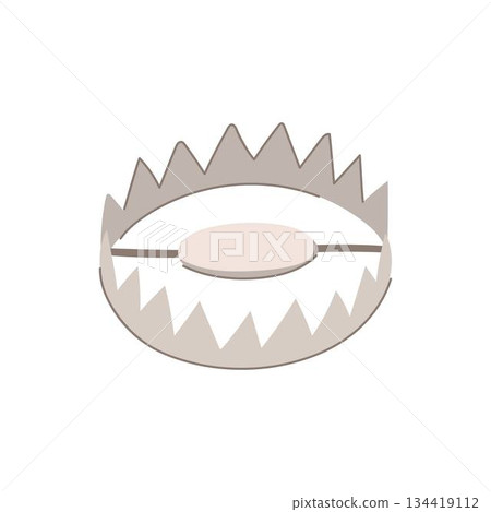 Metal animal trap danger concept for wildlife management 134419112