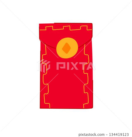 Red angpao envelope celebrating asian new year traditions 134419123