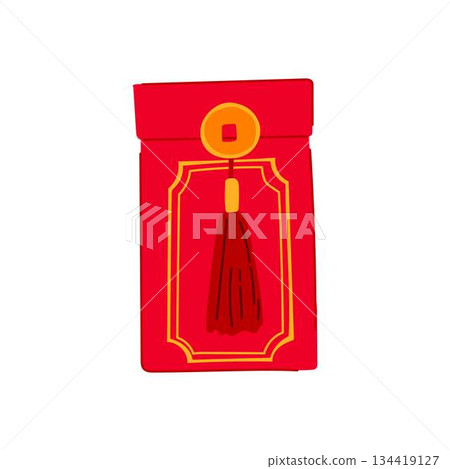 Red envelope symbolizing good fortune and celebration 134419127