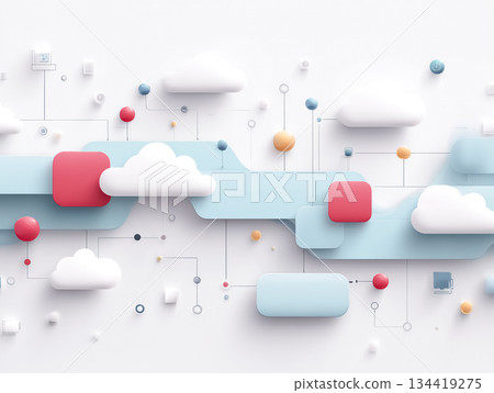 透過雲端整合實現物流資料管理 - 人工智慧資訊圖 134419275