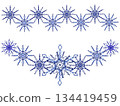 Snowflake decorative border pattern 134419459