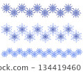 Snowflake decorative border pattern 134419460