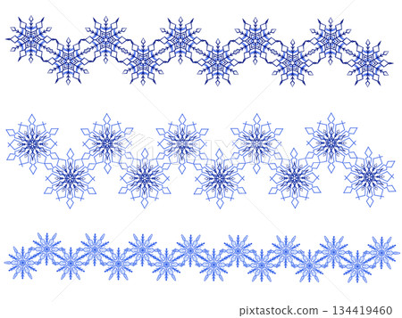 雪花裝飾邊框圖案 134419460