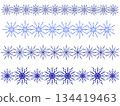 Snowflake decorative border pattern 134419463