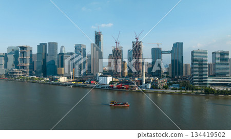 Aerial view of landscape in Guangzhou city, China 134419502