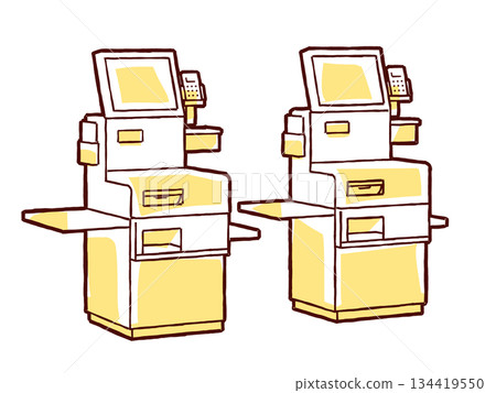 Self cash register Self cash register 134419550