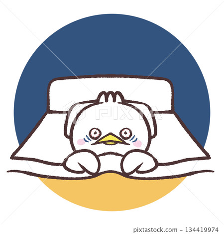 一隻失眠的白鳥的插圖 一隻失眠的白鳥的插圖 134419974