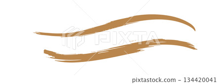 用墨水繪製的簡單金色線條插圖。 用墨水繪製的簡單金色線條插圖。 134420041