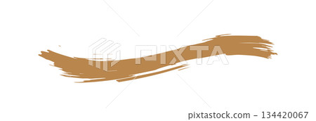 Simple gold line illustration drawn with ink 134420067